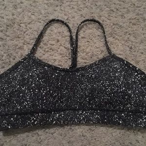 black and white sports bra